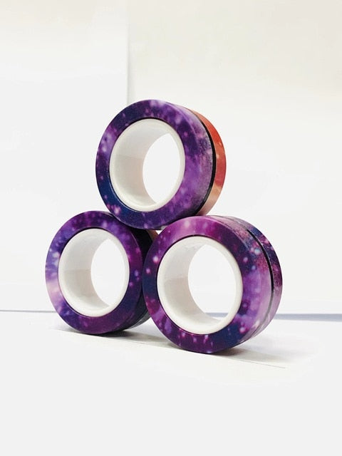 3pcs Finger Magnetic Rings Colorful Fidget Toy