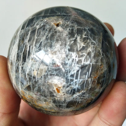Natural Gray Moonstone Crystal Sphere Room Decor Stone Ball Witchcraft Supplies chakra Healing Crystals FengShui Decoration Home